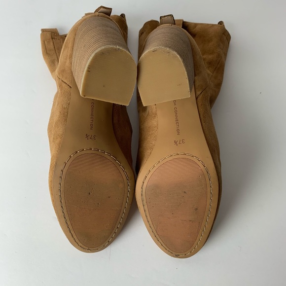 French Connection Suede Leather Heeled Booties 7.5 - Picture 7 of 8